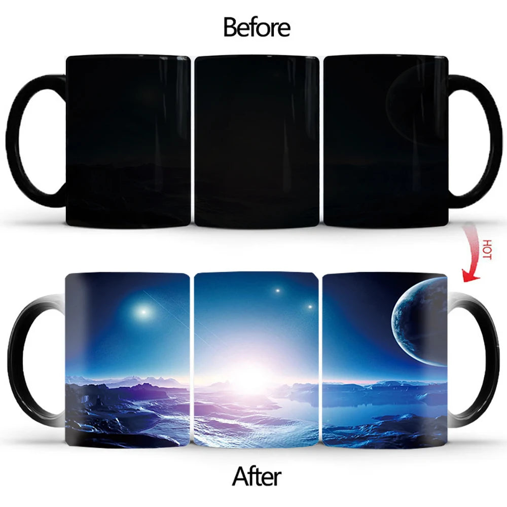 New Space Planet Heat Sensitive Mug