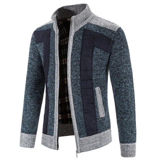 Autumn Spring Zip-Up Turtleneck Cardigan